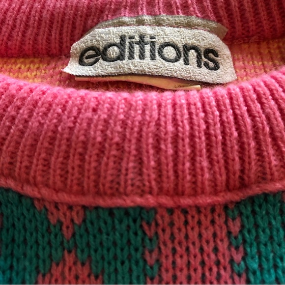 Vintage cotton candy pink sweater by Editions - Picture 2 of 5